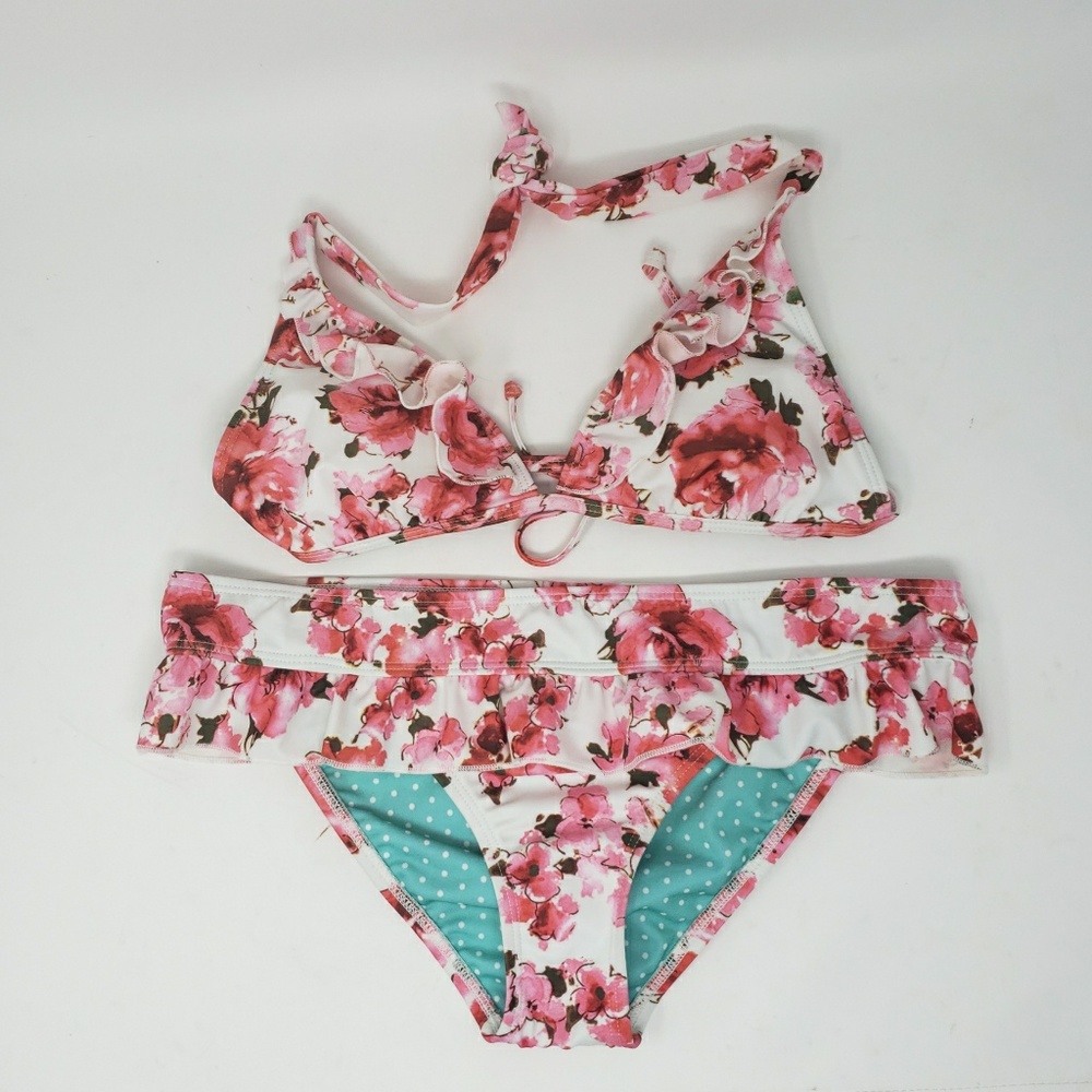 Guess Floral Bikini - Pink and White